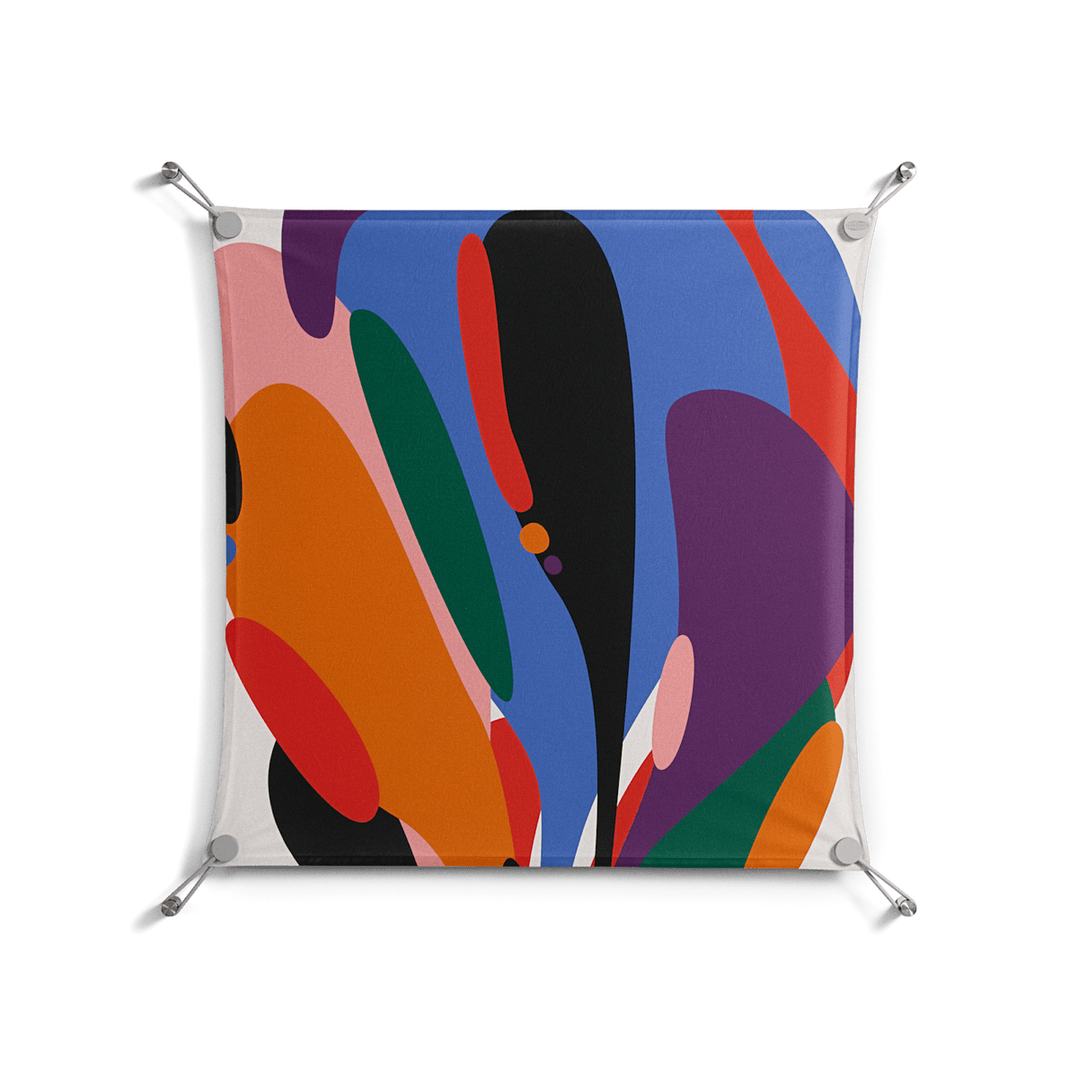 Balloons Zoom - Work On Wall - Vratislav Pecka - Silver - 70 x 70 cm