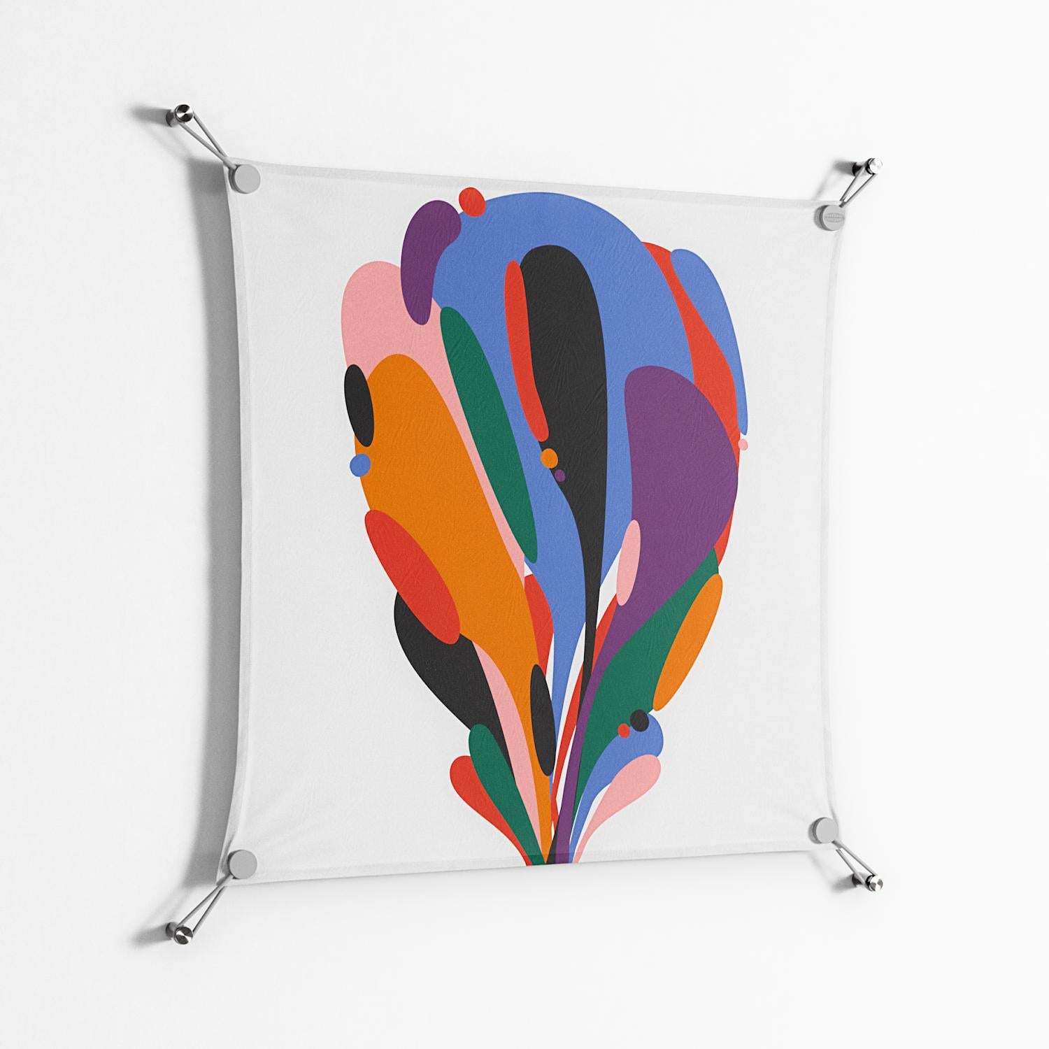 Balloons - Work On Wall - Vratislav Pecka - Silver - 70 x 70 cm