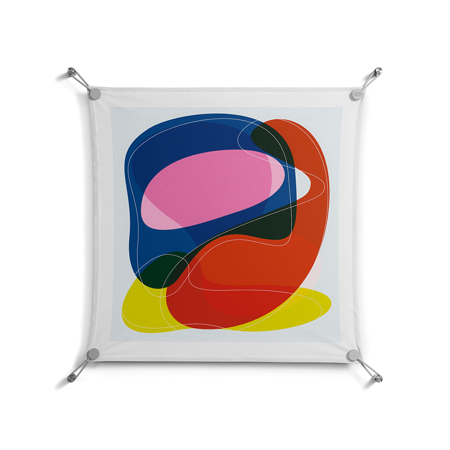 Blends - Work On Wall - Vratislav Pecka - Silver - 70 x 70 cm