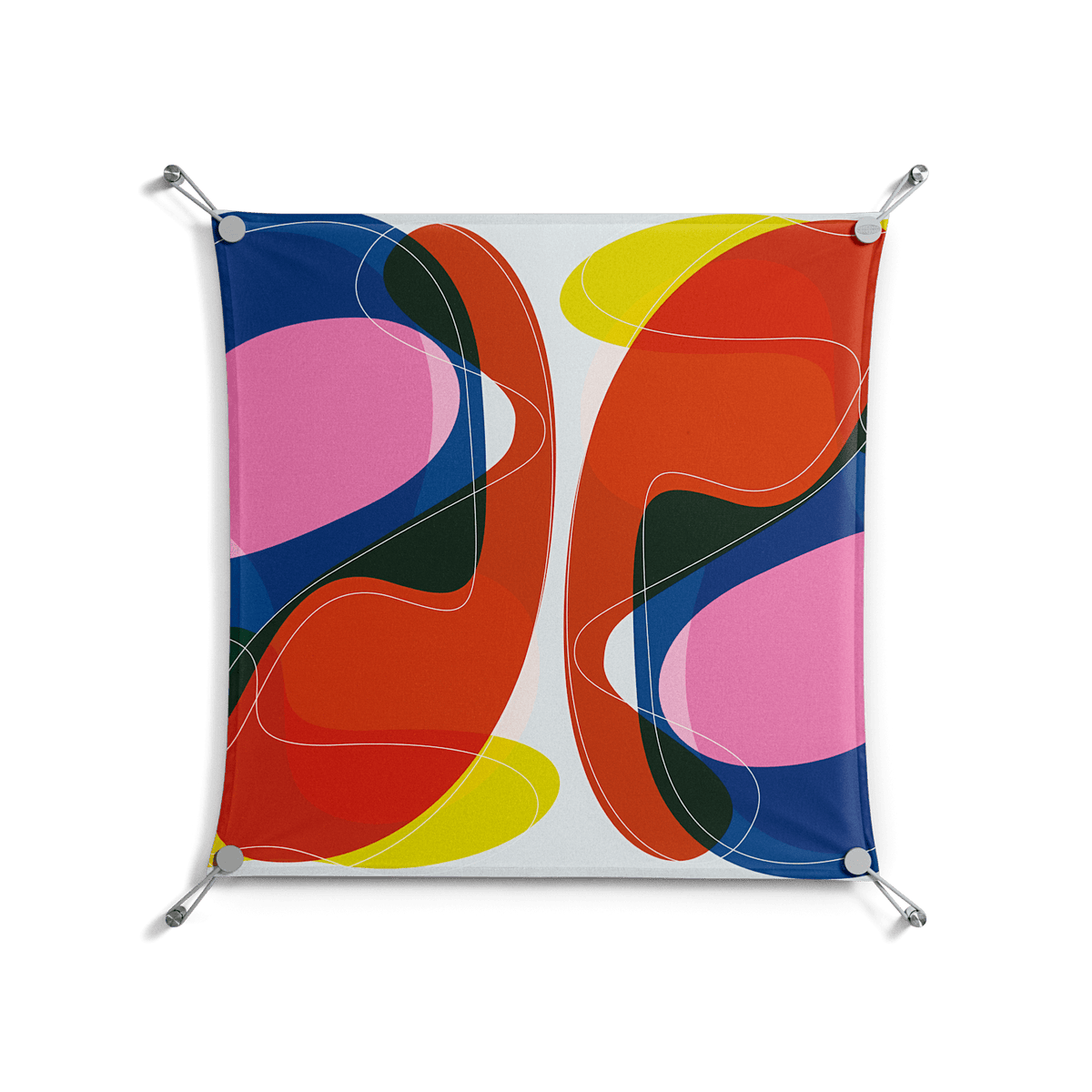 Blends Duo - Work On Wall - Vratislav Pecka - Silver - 70 x 70 cm