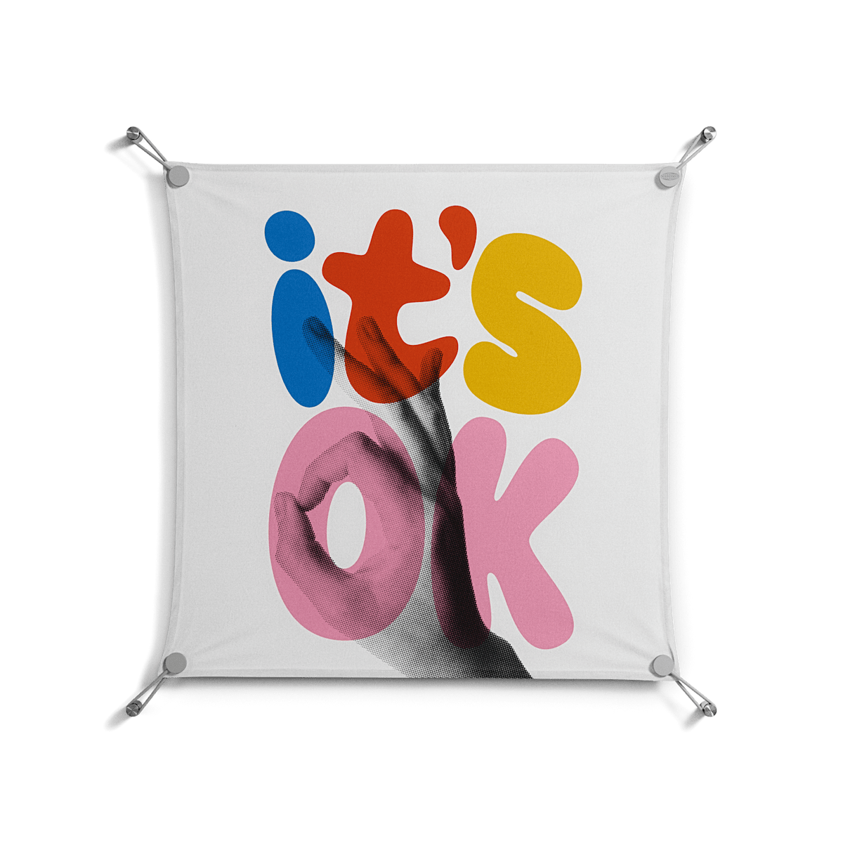 Its Ok - Work On Wall - Vratislav Pecka - Silver - 70 x 70 cm