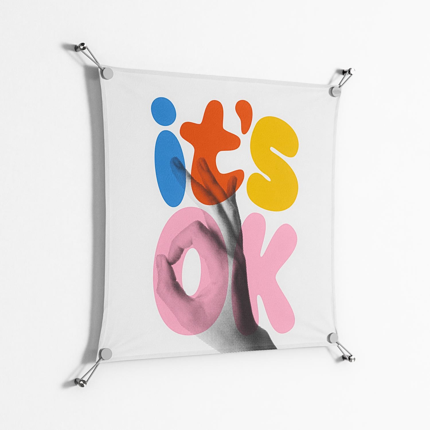 Its Ok - Work On Wall - Vratislav Pecka - Silver - 70 x 70 cm