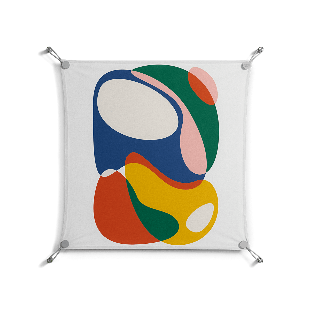 Spilled Paint - Work On Wall - Vratislav Pecka - Silver - 70 x 70 cm