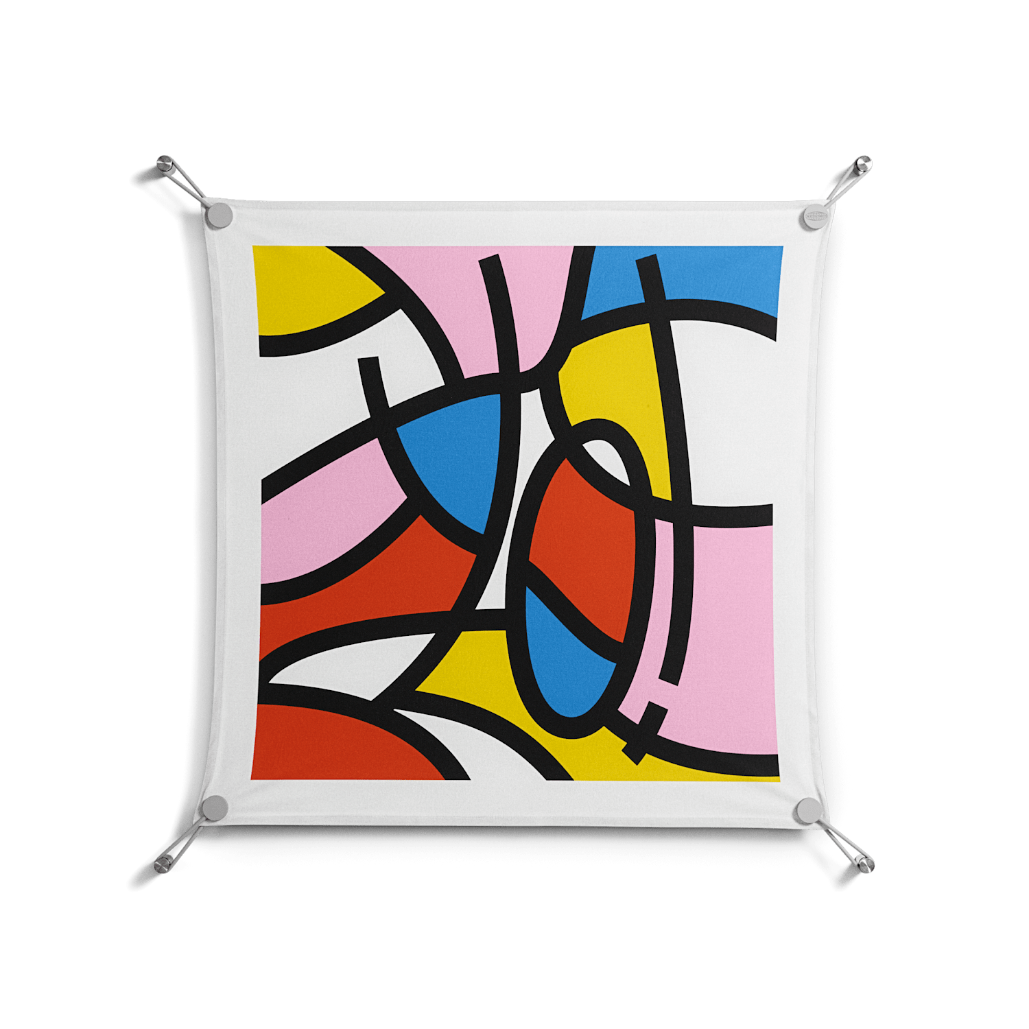 Yo - Work On Wall - Vratislav Pecka - Silver - 70 x 70 cm