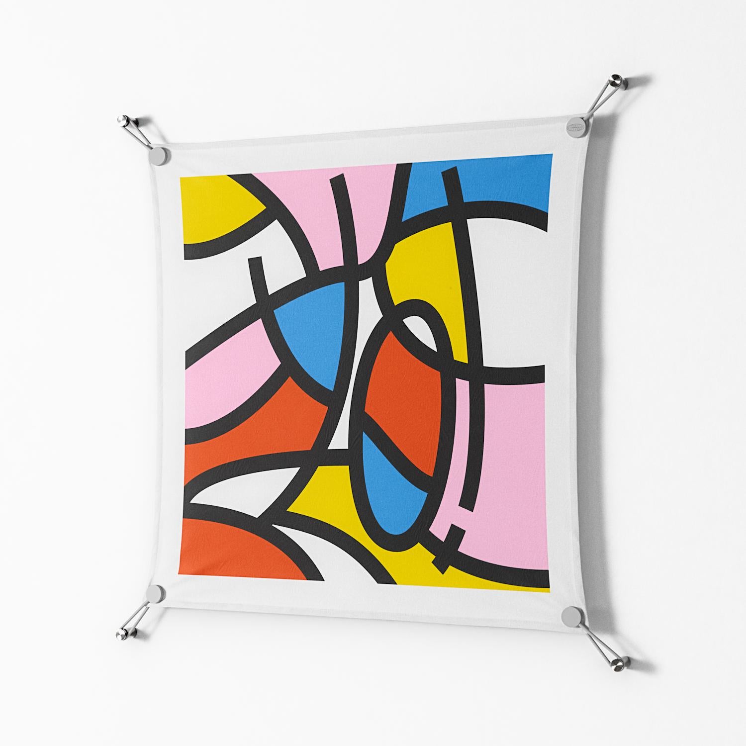 Yo - Work On Wall - Vratislav Pecka - Silver - 70 x 70 cm