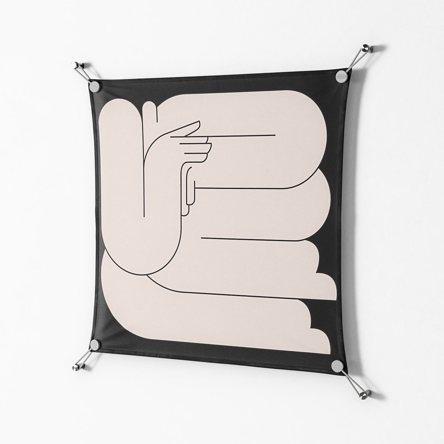 Rest 1 - Work On Wall - Andrea Devia-Nuño - Silver - 70 x 70 cm