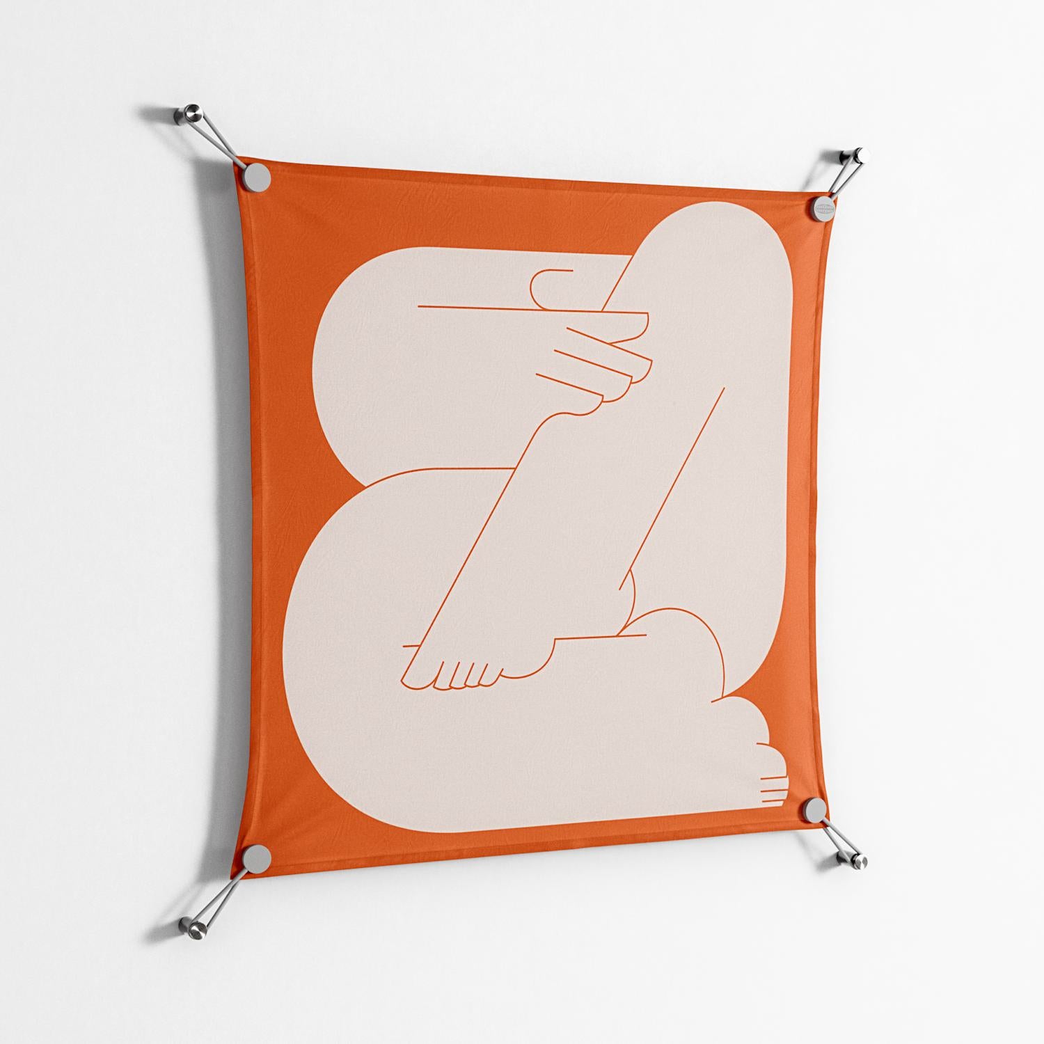 Rest 2 - Work On Wall - Andrea Devia-Nuño - Silver - 70 x 70 cm