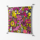 Pinky & Yellow - Work On Wall - Craig Watkins - Silver - 70 x 70 cm