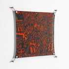 Wottosque Red - Work On Wall - Craig Watkins - Silver - 70 x 70 cm