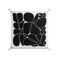 Black Flowers - Work On Wall - Konrad Blaszczyk - Silver - 90 x 90 cm