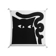 Black Cat - Work On Wall - Konrad Blaszczyk - Silver - 90 x 90 cm