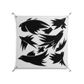 Black Birds - Work On Wall - Konrad Blaszczyk - Silver - 90 x 90 cm