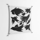 Black Birds - Work On Wall - Konrad Blaszczyk - Silver - 90 x 90 cm