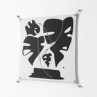 Monstera - Work On Wall - Konrad Blaszczyk - Silver - 90 x 90 cm