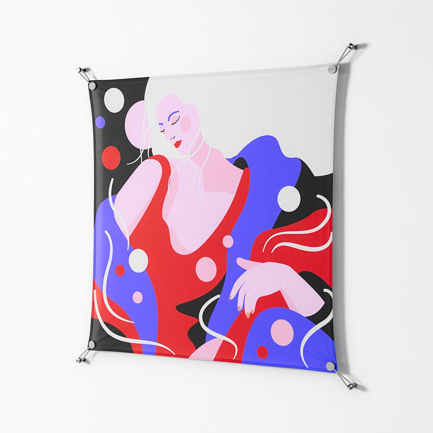 Dream - Work On Wall - Heather Zhou - Silver - 90 x 90 cm