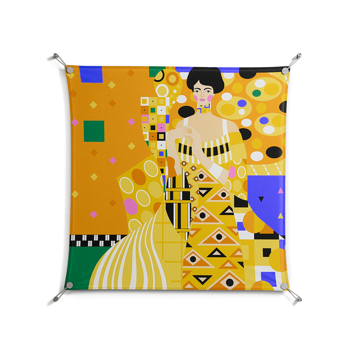 Klimt - Work On Wall - Heather Zhou - Silver - 90 x 90 cm