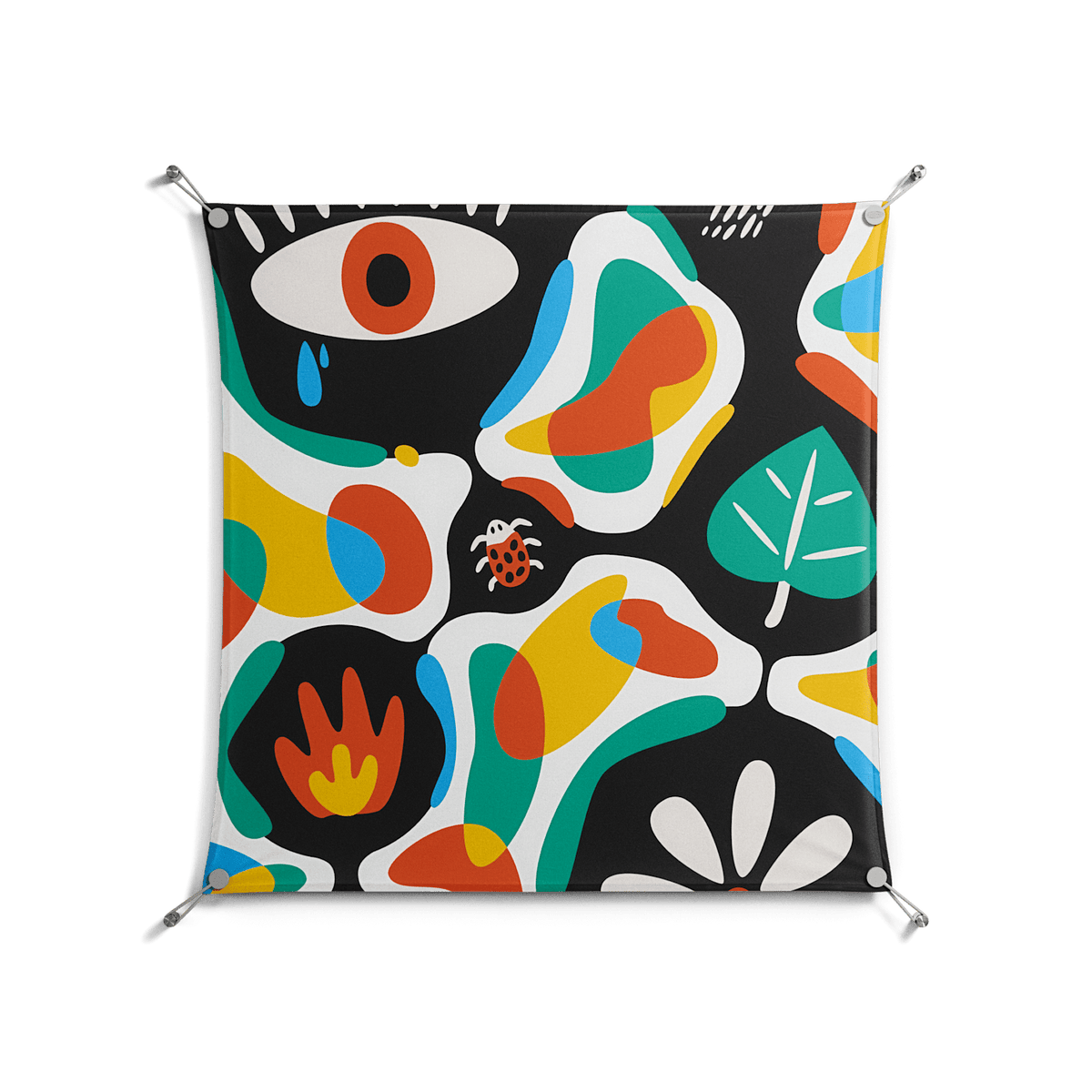 Alive - Work On Wall - Vratislav Pecka - Silver - 90 x 90 cm