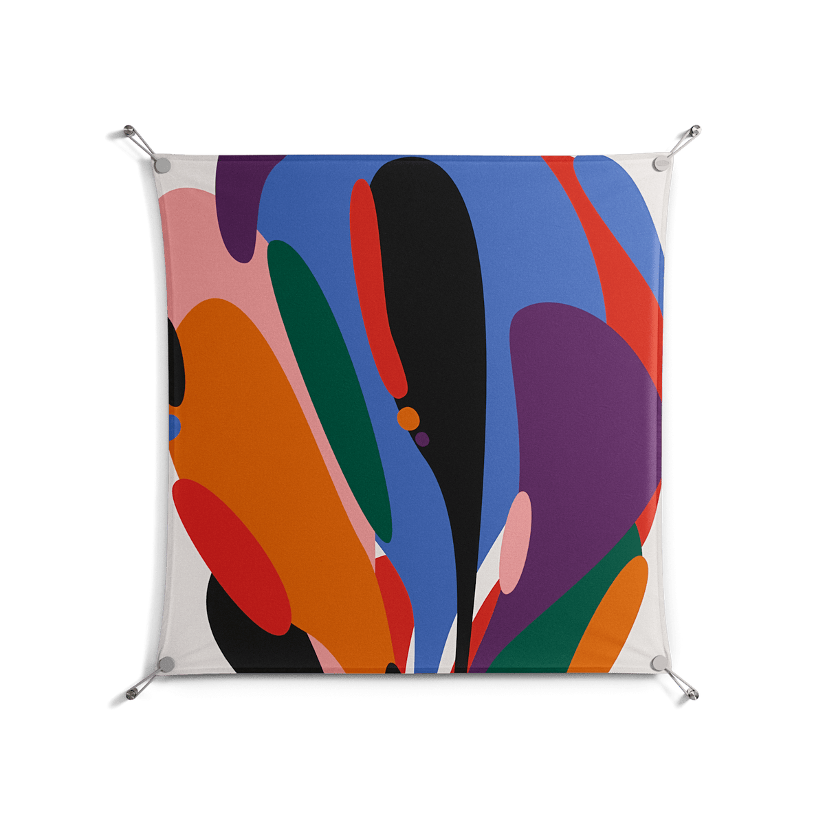 Balloons Zoom - Work On Wall - Vratislav Pecka - Silver - 90 x 90 cm