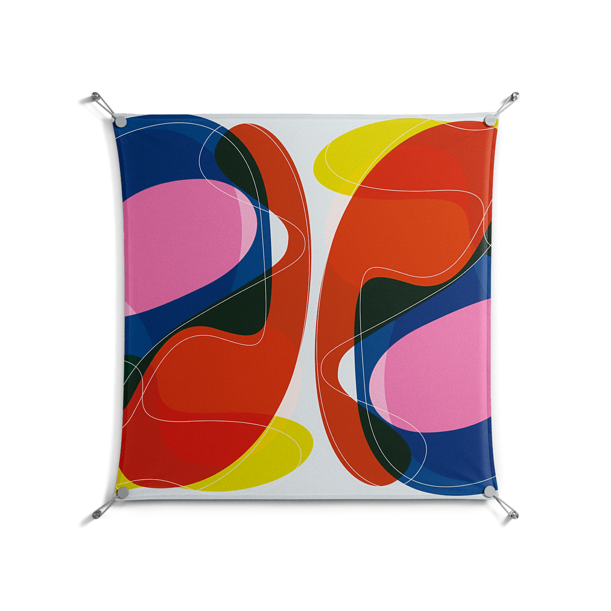 Blends Duo - Work On Wall - Vratislav Pecka - Silver - 90 x 90 cm