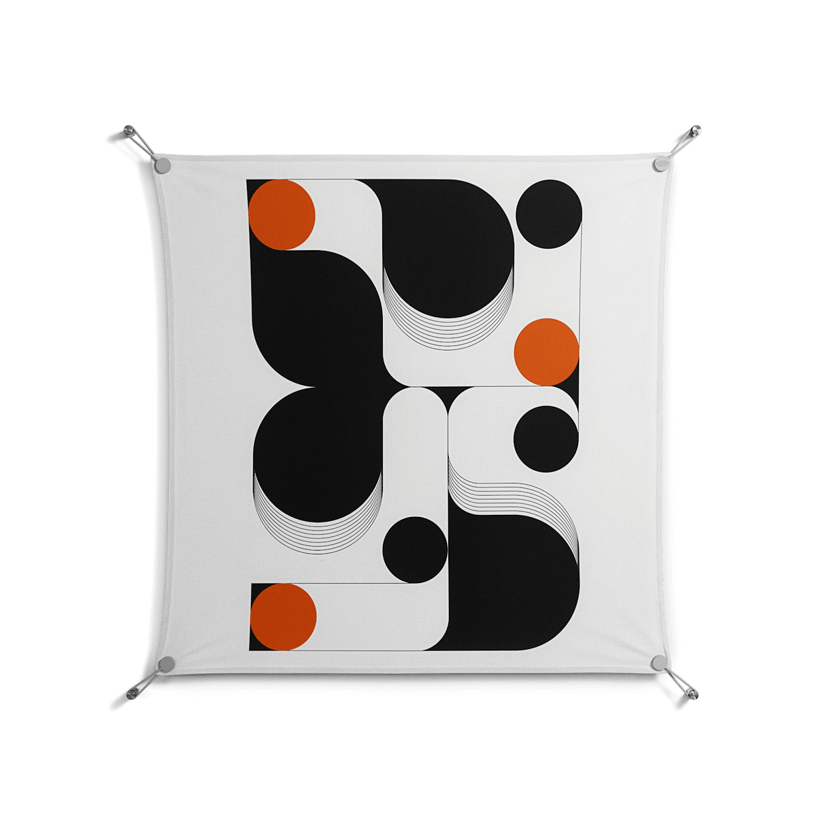 Conserto2 - Work On Wall - Vratislav Pecka - Silver - 90 x 90 cm
