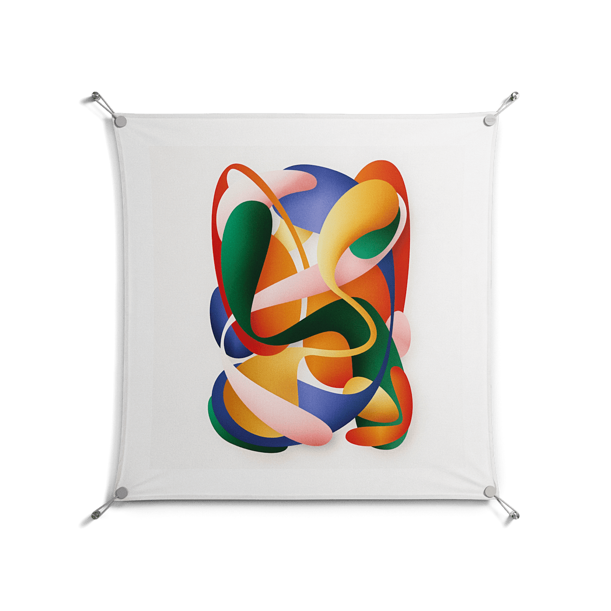 Gloss - Work On Wall - Vratislav Pecka - Silver - 90 x 90 cm