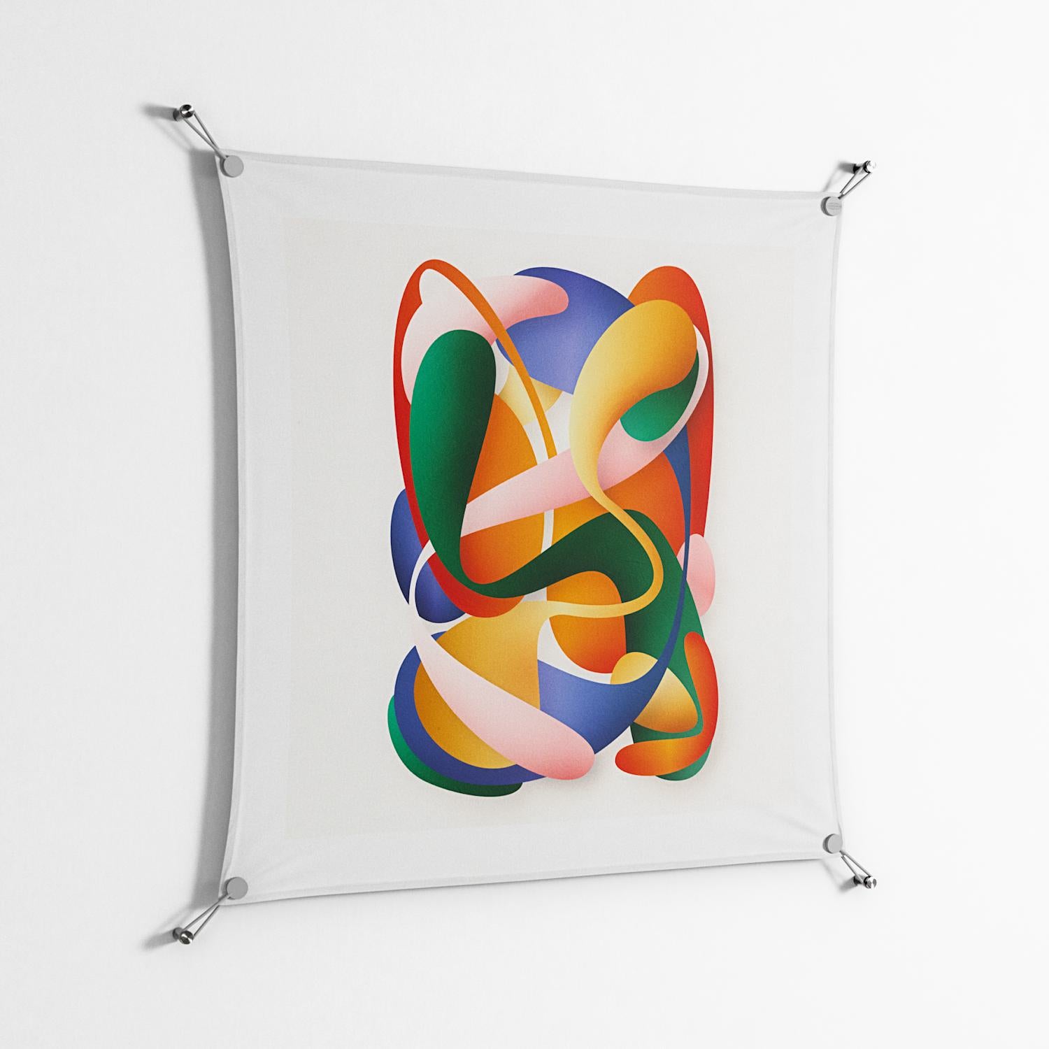 Gloss - Work On Wall - Vratislav Pecka - Silver - 90 x 90 cm