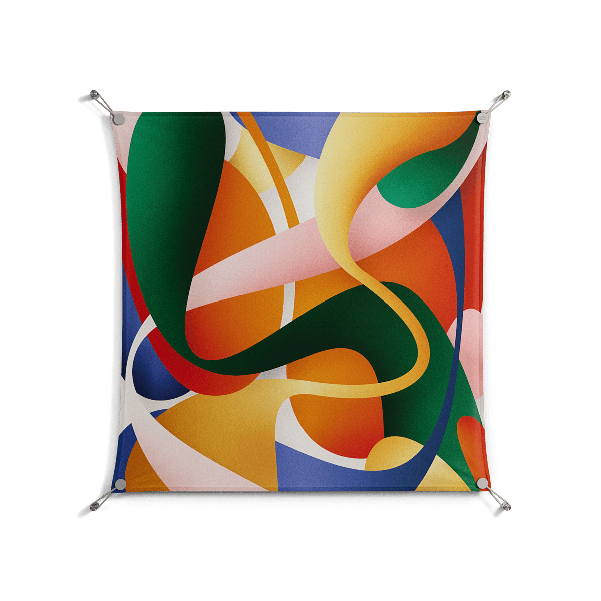 Gloss Zoom - Work On Wall - Vratislav Pecka - Silver - 90 x 90 cm