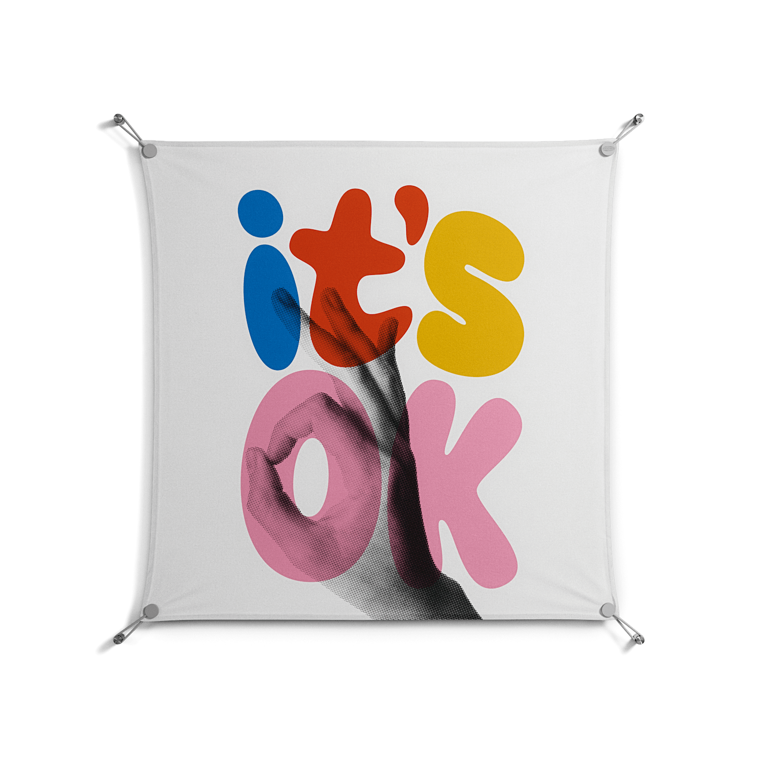 Its Ok - Work On Wall - Vratislav Pecka - Silver - 90 x 90 cm