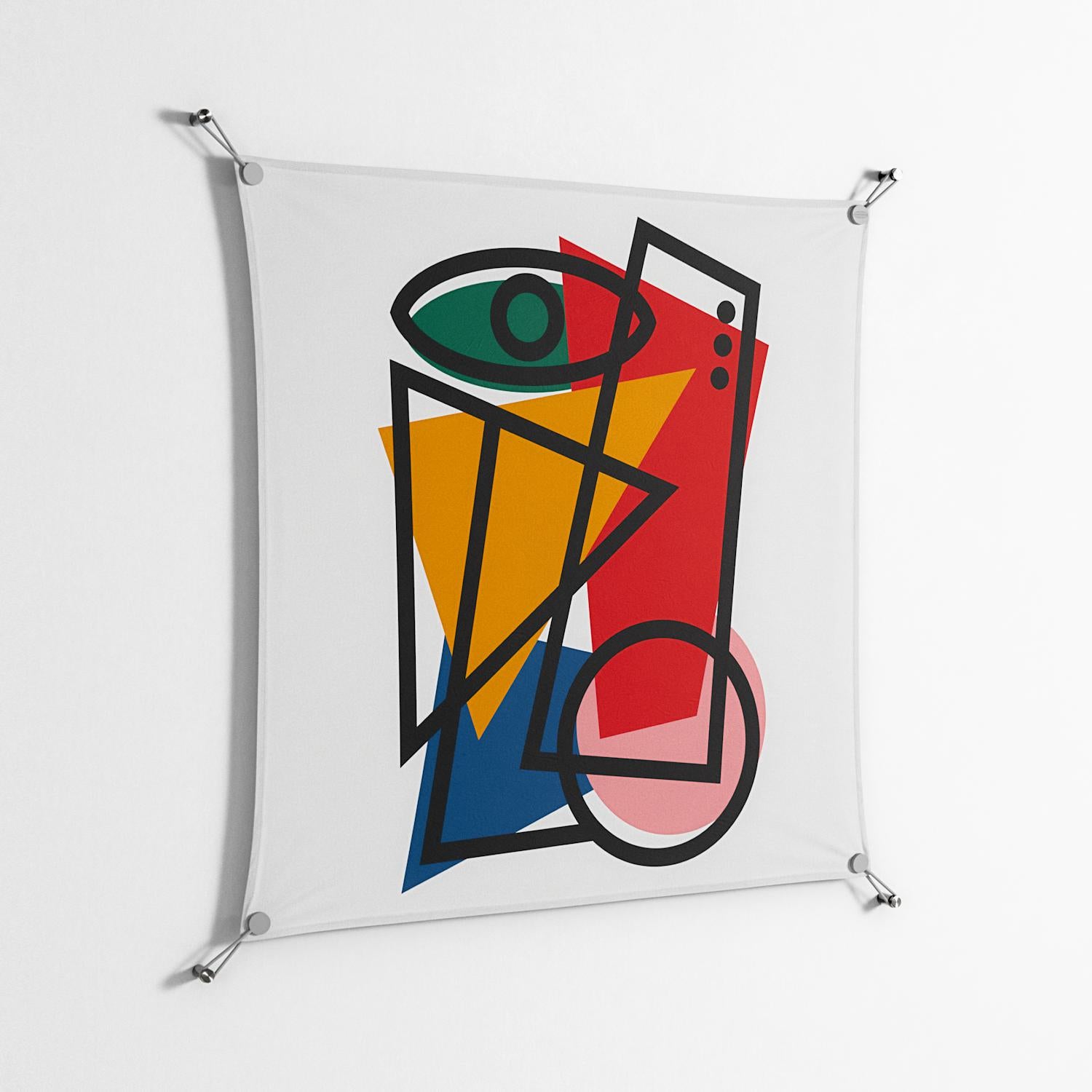 Misplaced - Work On Wall - Vratislav Pecka - Silver - 90 x 90 cm