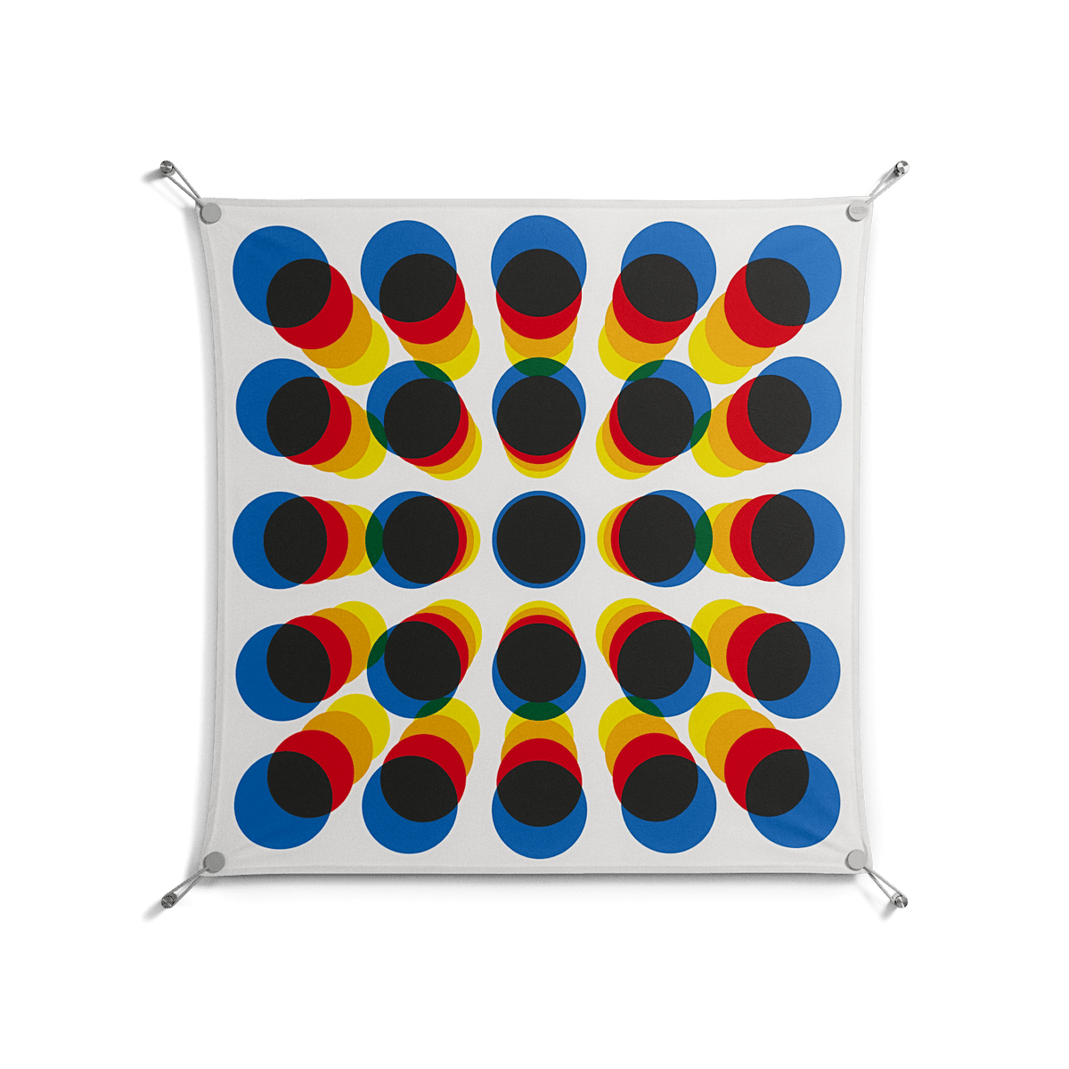 Perspektiva - Work On Wall - Vratislav Pecka - Silver - 90 x 90 cm