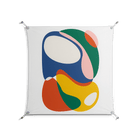 Spilled Paint - Work On Wall - Vratislav Pecka - Silver - 90 x 90 cm