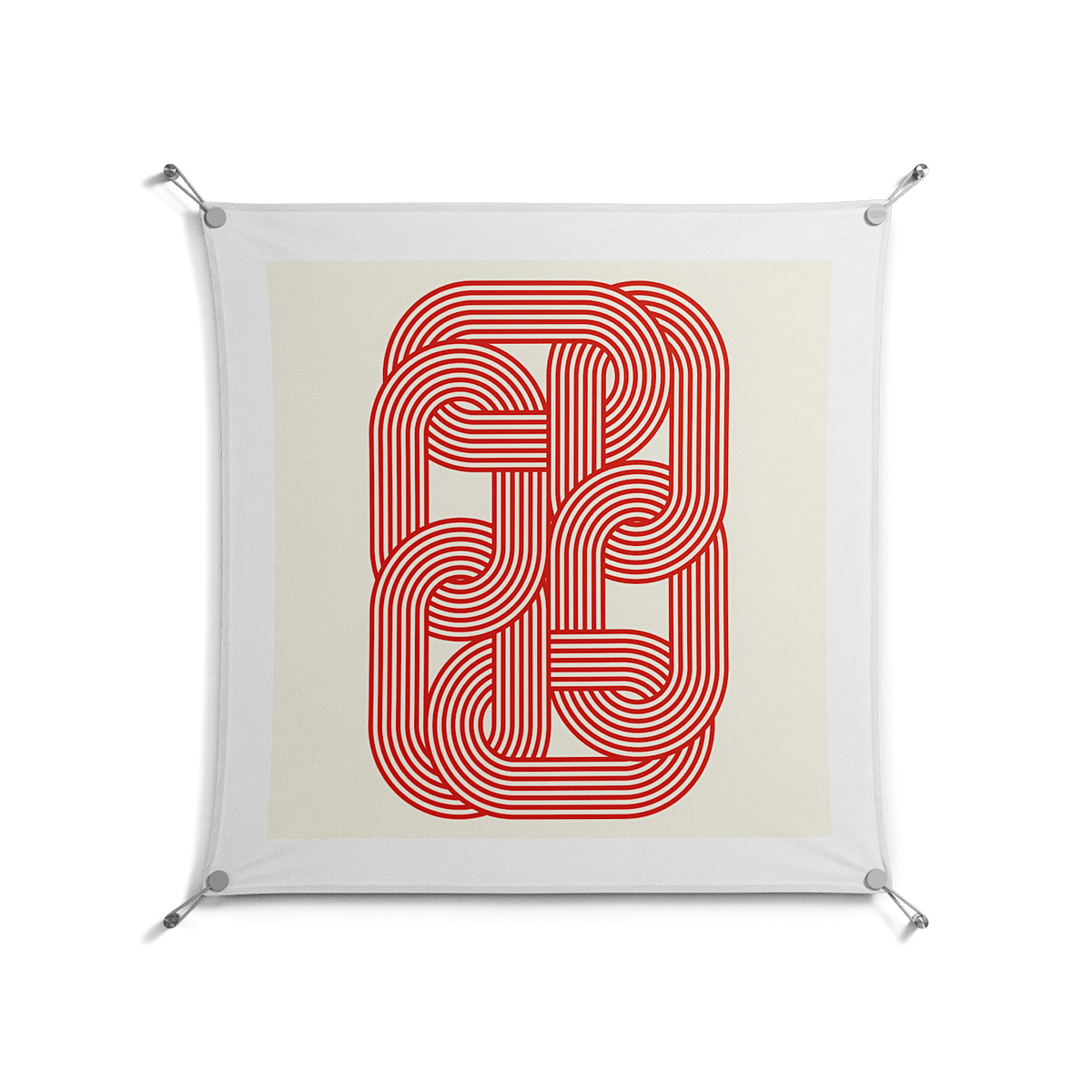 United - Work On Wall - Vratislav Pecka - Silver - 90 x 90 cm