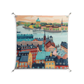 Gamla Stan - Work On Wall - Nur Rydberg - Silver - 90 x 90 cm