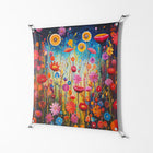 Greatful Meadow - Work On Wall - Nur Rydberg - Silver - 90 x 90 cm