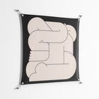 Hug 1 - Work On Wall - Andrea Devia-Nuño - Silver - 90 x 90 cm