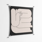 Rest 1 - Work On Wall - Andrea Devia-Nuño - Silver - 90 x 90 cm