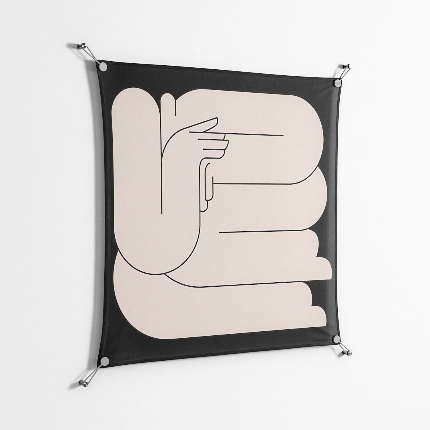 Rest 1 - Work On Wall - Andrea Devia-Nuño - Silver - 90 x 90 cm
