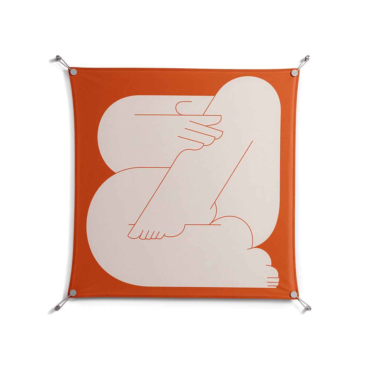 Rest 2 - Work On Wall - Andrea Devia-Nuño - Silver - 90 x 90 cm