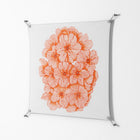 Orange Flowers 1 - Work On Wall - Katie O’Shea - Silver - 90 x 90 cm