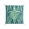 Turtle With Kelp - Work On Wall - Katie O’Shea - Silver - 90 x 90 cm