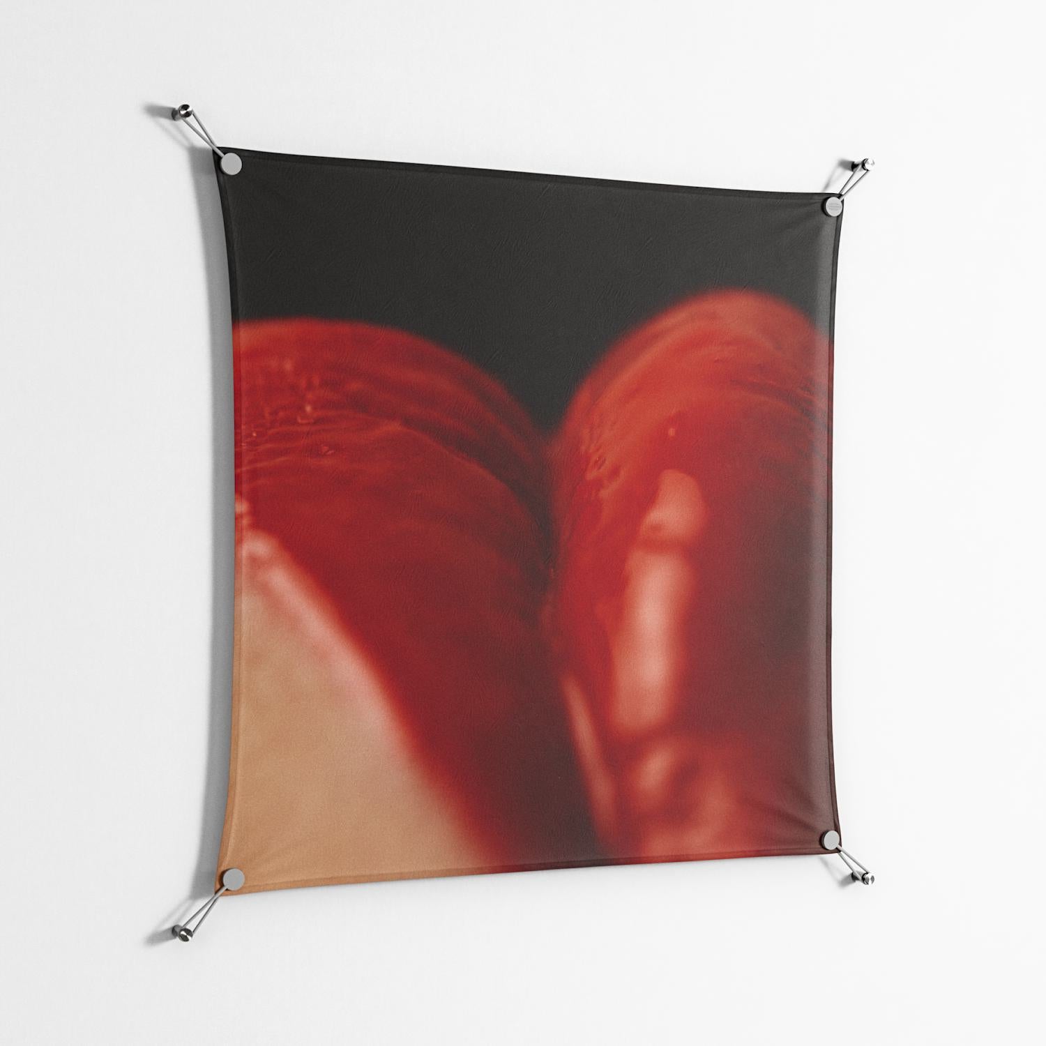 Red 3 - Work On Wall - Nadia Ryder - Silver - 90 x 90 cm