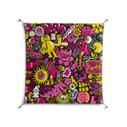 Pinky & Yellow - Work On Wall - Craig Watkins - Silver - 90 x 90 cm