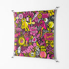 Pinky & Yellow - Work On Wall - Craig Watkins - Silver - 90 x 90 cm