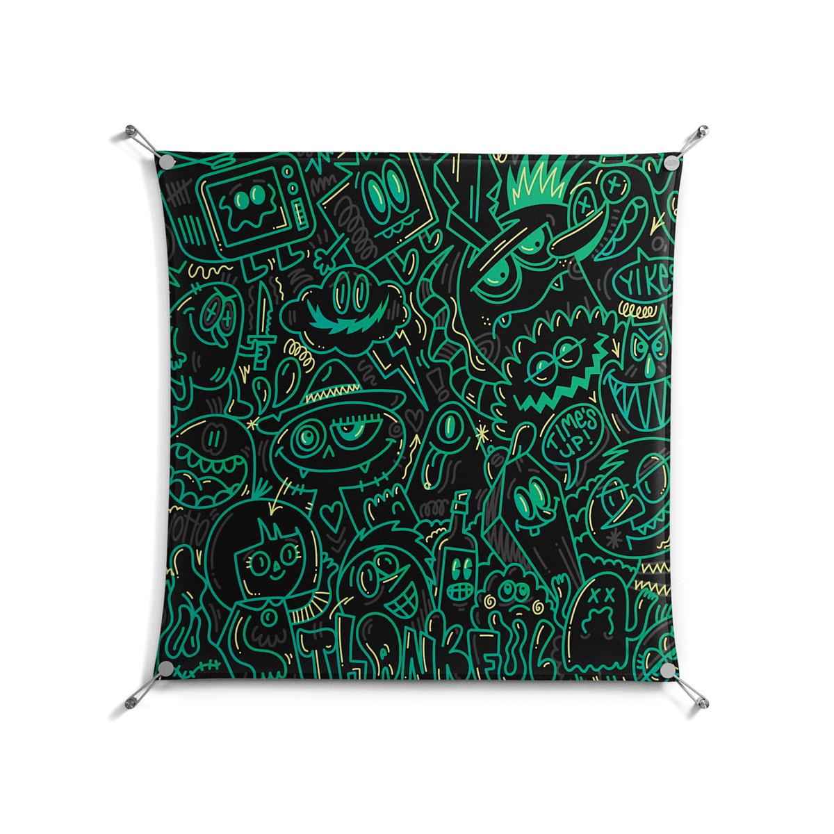 Thankful - Work On Wall - Craig Watkins - Silver - 90 x 90 cm