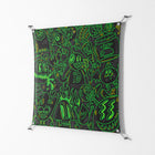 Wottosque Green - Work On Wall - Craig Watkins - Silver - 90 x 90 cm