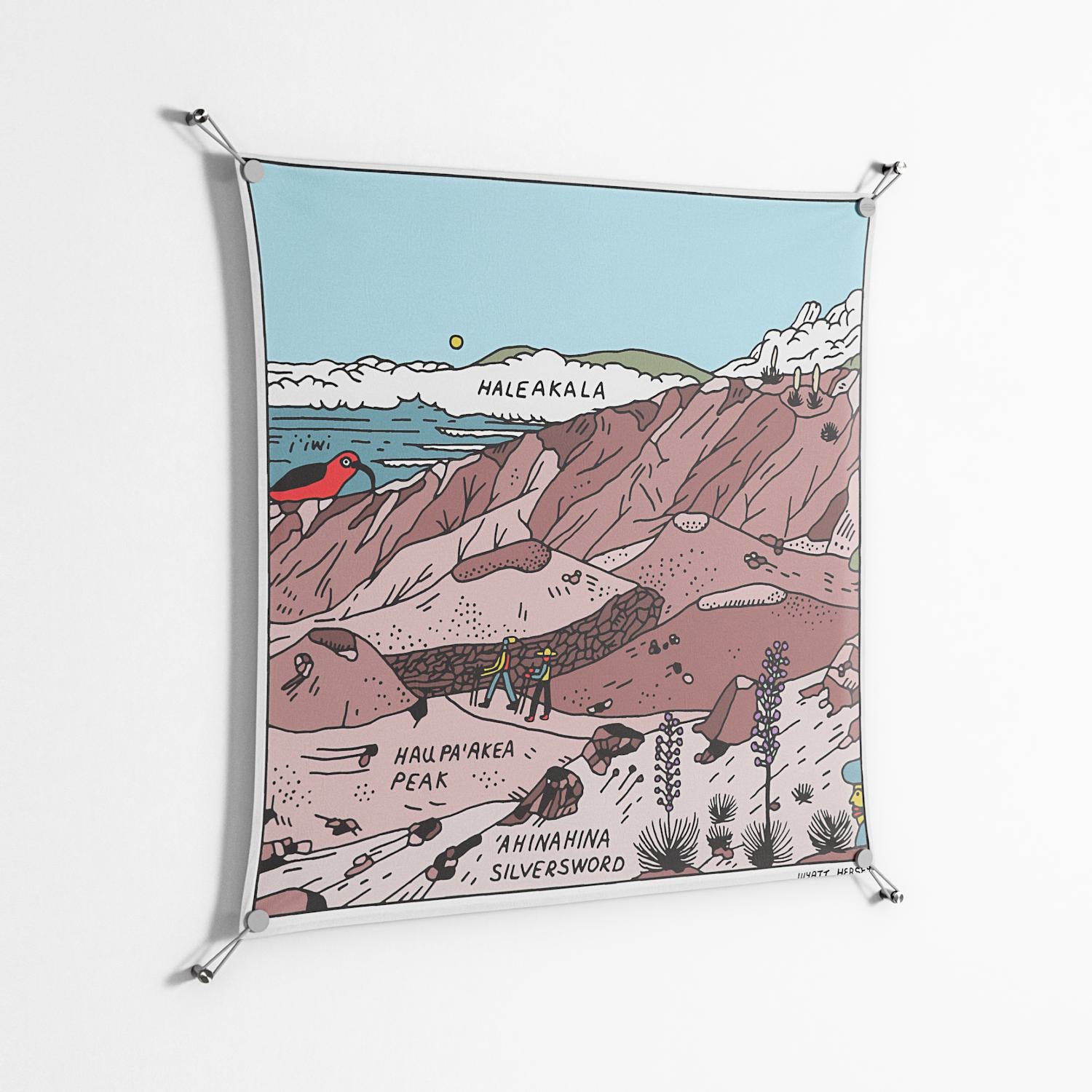 Halekala - Work On Wall - Wyatt Hersey - Silver - 90 x 90 cm