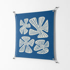 Blue Flower - Work On Wall - Magda March - Silver - 90 x 90 cm