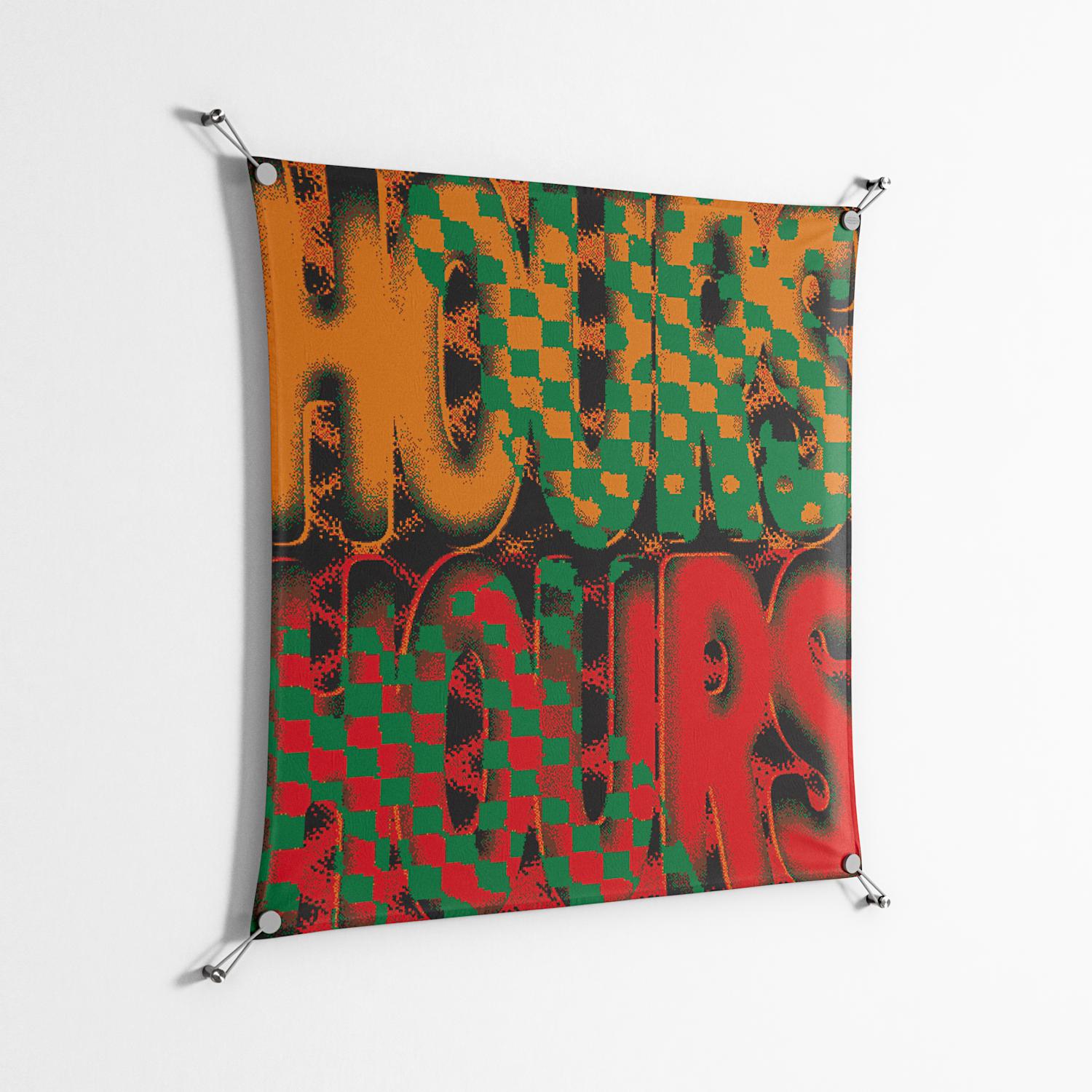 Hours - Work On Wall - Oluwasheyi Adebayo - Silver - 90 x 90 cm