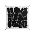 Black Flowers - Work On Wall - Konrad Blaszczyk - Silver - 140 x 140 cm