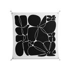Black Flowers - Work On Wall - Konrad Blaszczyk - Silver - 140 x 140 cm